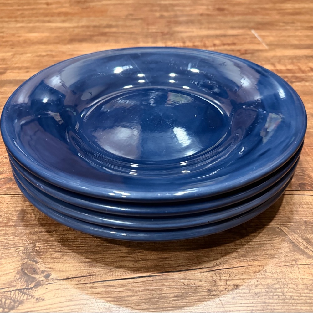Four Pottery Barn Sausalito Dinner Plates